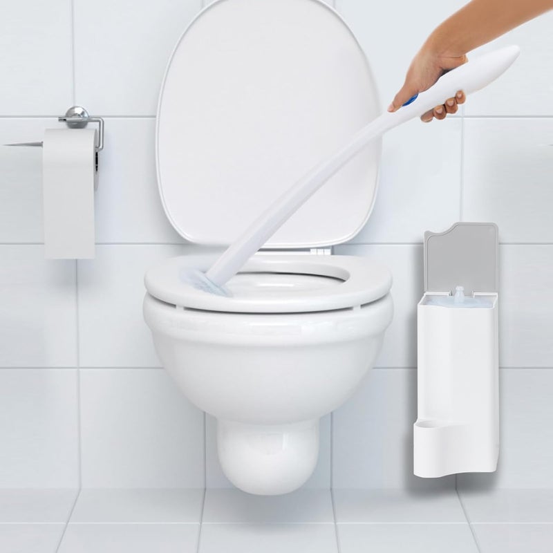 TEITEAI Holder for Clorox Toilet Wand, Compatible with Clorox Toilet Wand Holder only, White & Gray - Image 5